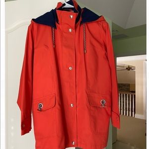 Tunic length rain jacket